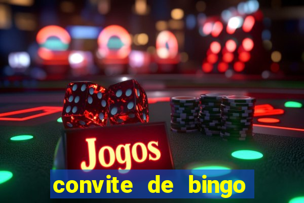 convite de bingo para editar